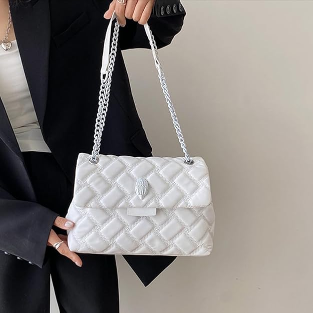 Eagle Head Designer Women's Crossbody Bag, Faux Leather Handbag with Chain Strap, Fashion handbag