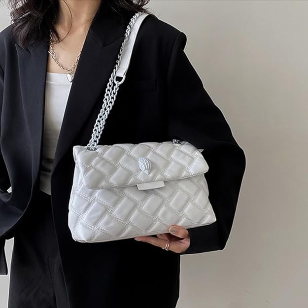 Eagle Head Designer Women's Crossbody Bag, Faux Leather Handbag with Chain Strap, Fashion handbag