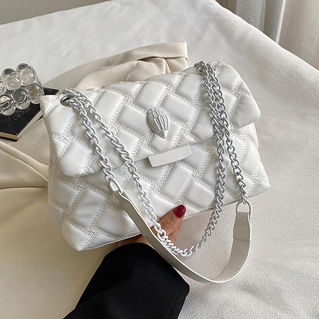 Eagle Head Designer Women's Crossbody Bag, Faux Leather Handbag with Chain Strap, Fashion handbag