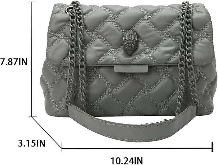 Eagle Head Designer Women's Crossbody Bag, Faux Leather Handbag with Chain Strap, Fashion handbag