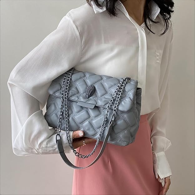 Eagle Head Designer Women's Crossbody Bag, Faux Leather Handbag with Chain Strap, Fashion handbag