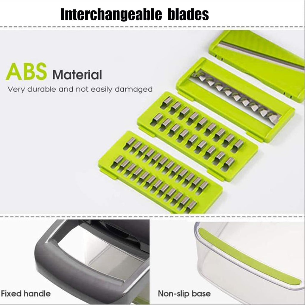 Vegetable Chopper, Pro Onion Chopper,15 in 1 Multifunctional Food Chopper-Adjustable