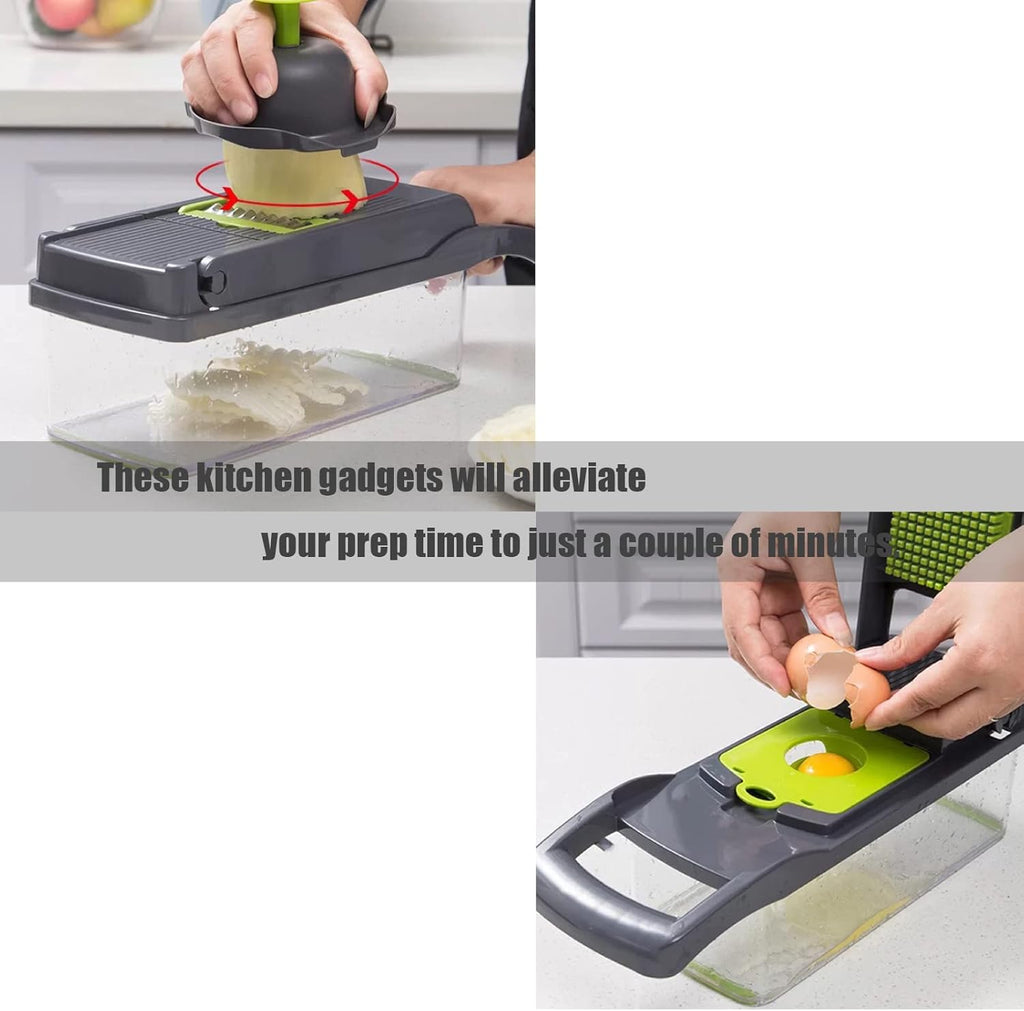 Vegetable Chopper, Pro Onion Chopper,15 in 1 Multifunctional Food Chopper-Adjustable