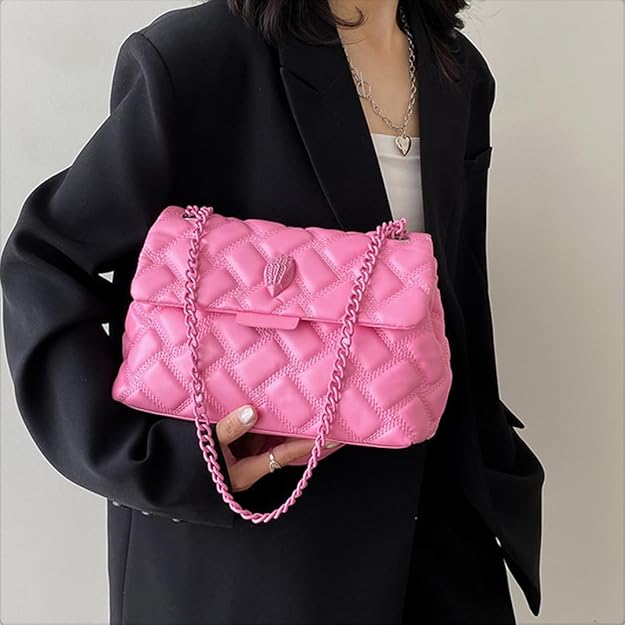 Eagle Head Designer Women's Crossbody Bag, Faux Leather Handbag with Chain Strap, Fashion handbag