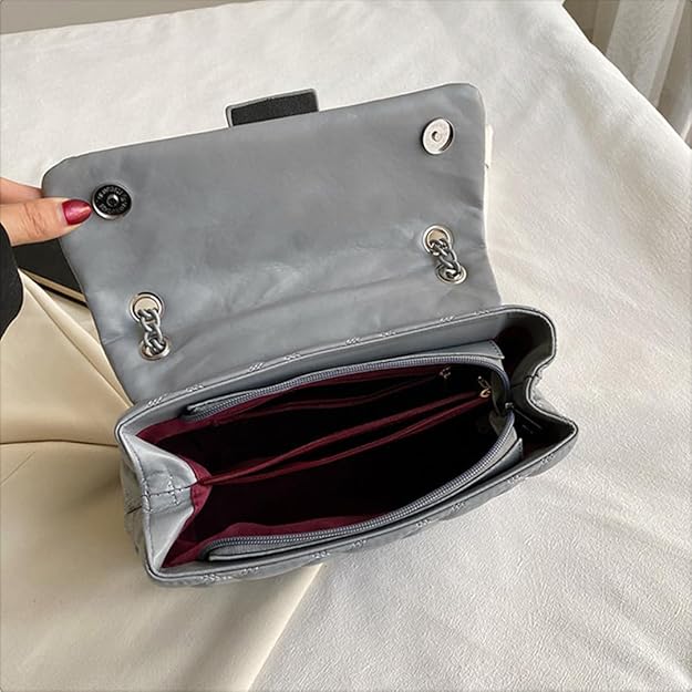 Eagle Head Designer Women's Crossbody Bag, Faux Leather Handbag with Chain Strap, Fashion handbag