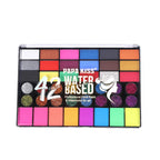 42 Watercolor Base Colors Professional Face & Body Painting Palette with Glitter Accents for Artist Makeup Cosmetic