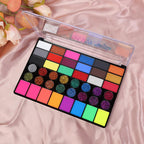 42 Watercolor Base Colors Professional Face & Body Painting Palette with Glitter Accents for Artist Makeup Cosmetic