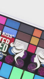 42 Watercolor Base Colors Professional Face & Body Painting Palette with Glitter Accents for Artist Makeup Cosmetic